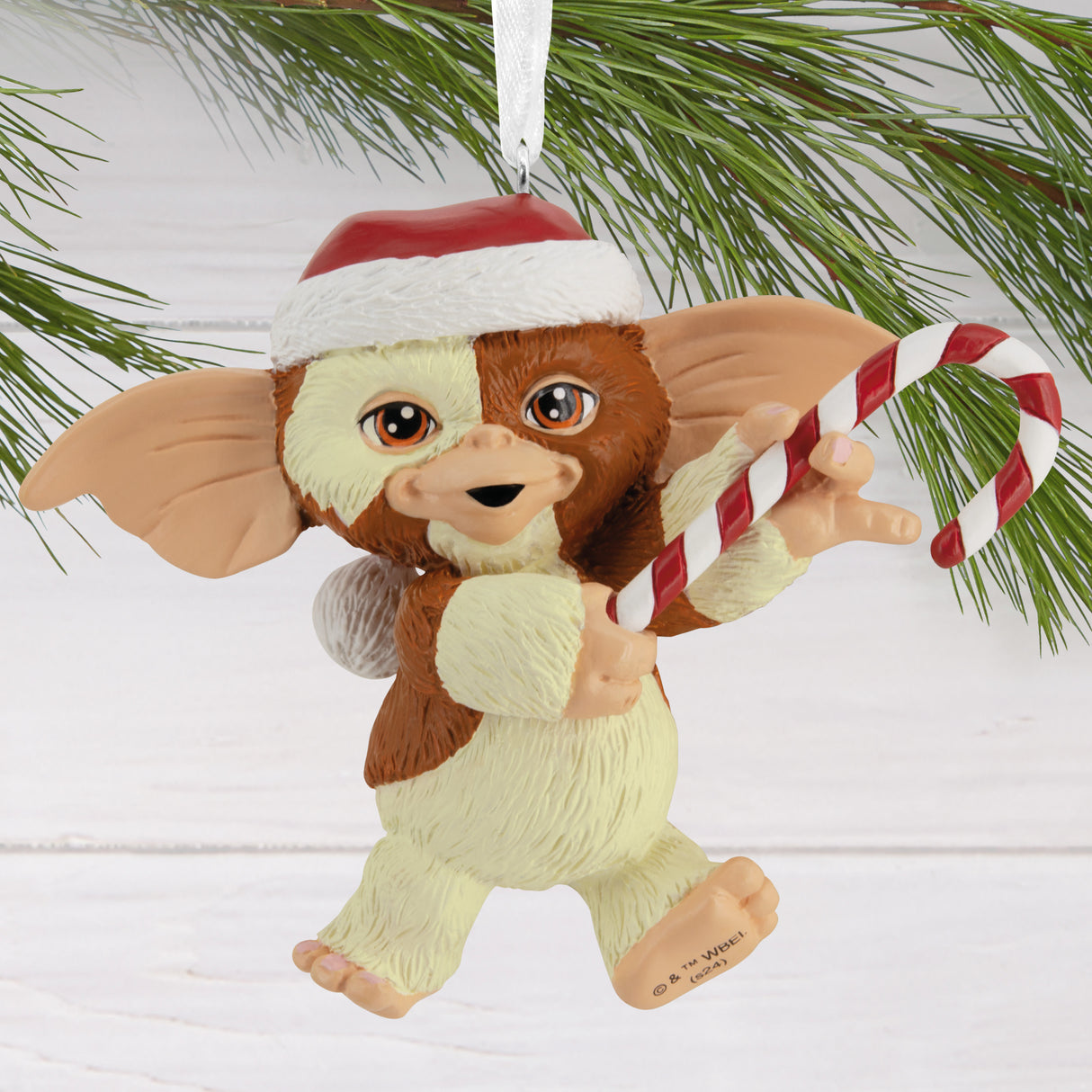 Gremlins Gizmo in Santa Hat Christmas Ornament