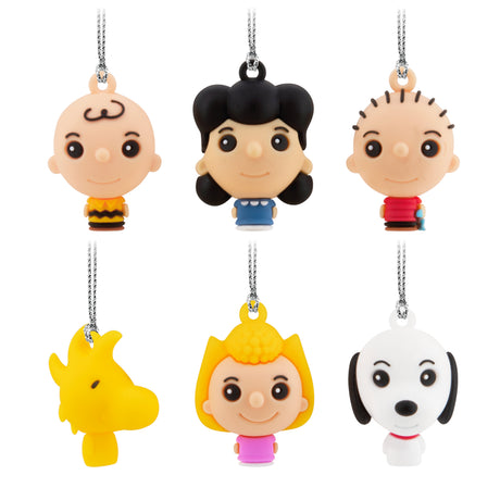 Peanuts Mini Christmas Ornaments, Shatterproof, Set of 6