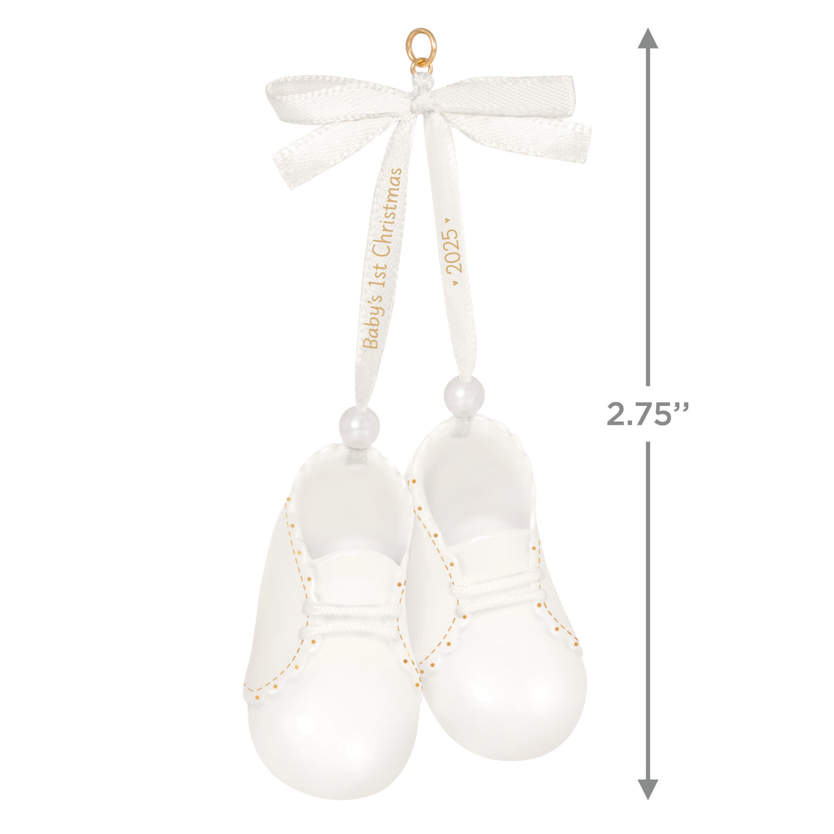 Hallmark Keepsake Christmas Ornament (Baby's 1st Christmas Baby Booties 2025, Porcelain)