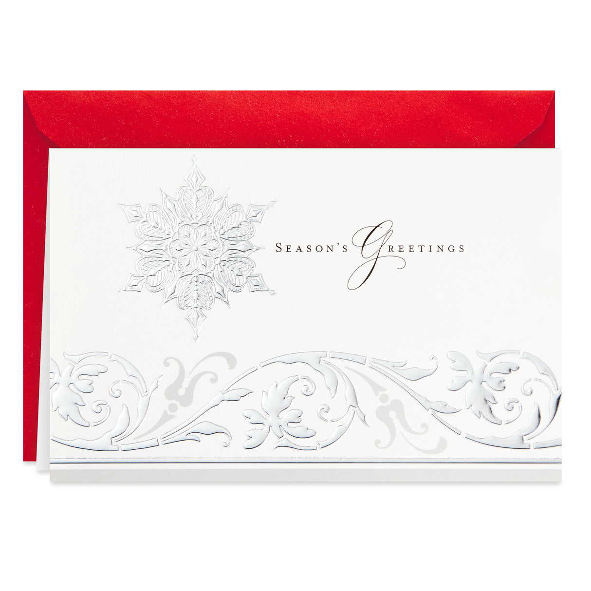 Boxed Holiday Cards (Season's Greetings Snowflake, 40 Holiday Cards with Envelopes)