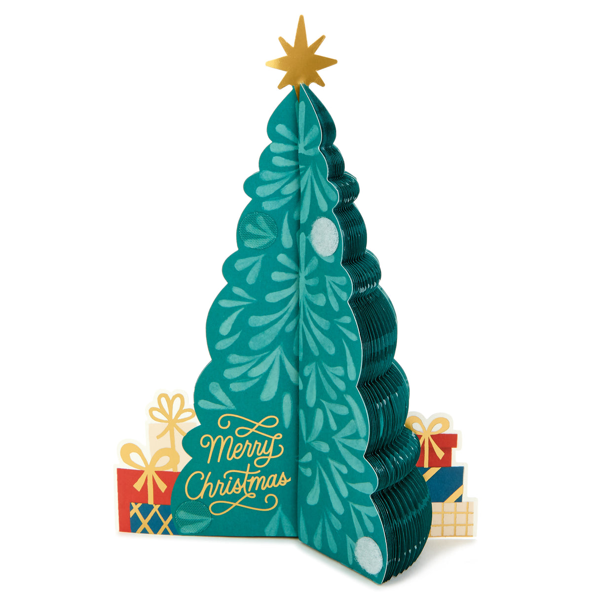 Hallmark Paper Wonder Displayable Pop Up Honeycomb Christmas Card (Christmas Tree)