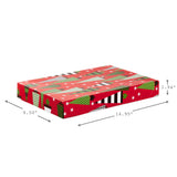 Christmas Gift Box Assortment - Pack of 12 Patterned Shirt Boxes with Lids for Wrapping Gifts