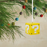 Nintendo Super Mario Question Block Christmas Ornament, Metal