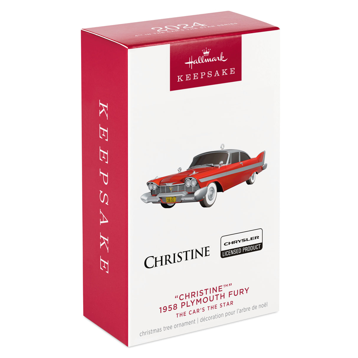 Keepsake Christmas Ornament 2024, The Car's the Star Christine 1958 Plymouth Fury, Metal, Movie Gifts