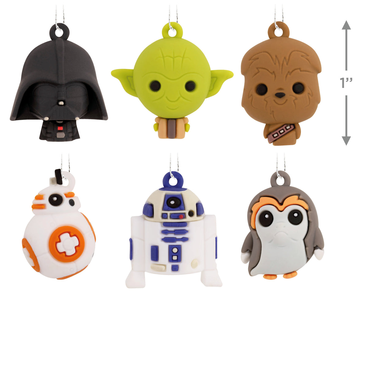 Star Wars Characters Miniature Christmas Ornaments, Set of 6, May the 4th