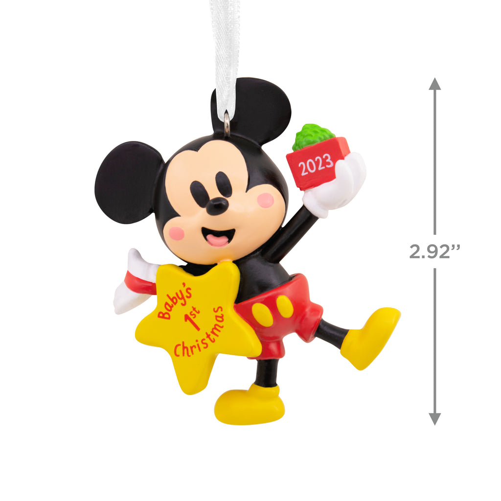 Hallmark Disney Mickey Mouse Baby's First Christmas 2023 Christmas Ornament