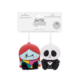 Better Together Disney Tim Burton's The Nightmare Before Christmas Jack and Sally Magnetic Christmas Ornaments, Set of 2, Shatterproof