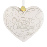 Hallmark Christmas Ornament (Our First Christmas Heart Locket 2025, Metal)