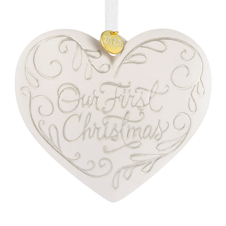 Hallmark Christmas Ornament (Our First Christmas Heart Locket 2025, Metal)