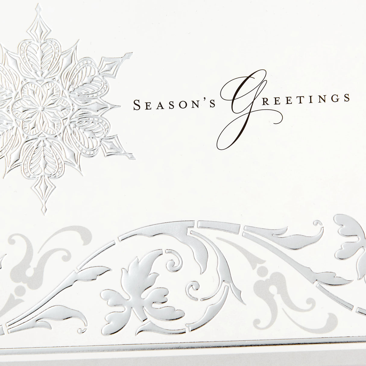 Boxed Holiday Cards (Season's Greetings Snowflake, 40 Holiday Cards with Envelopes)