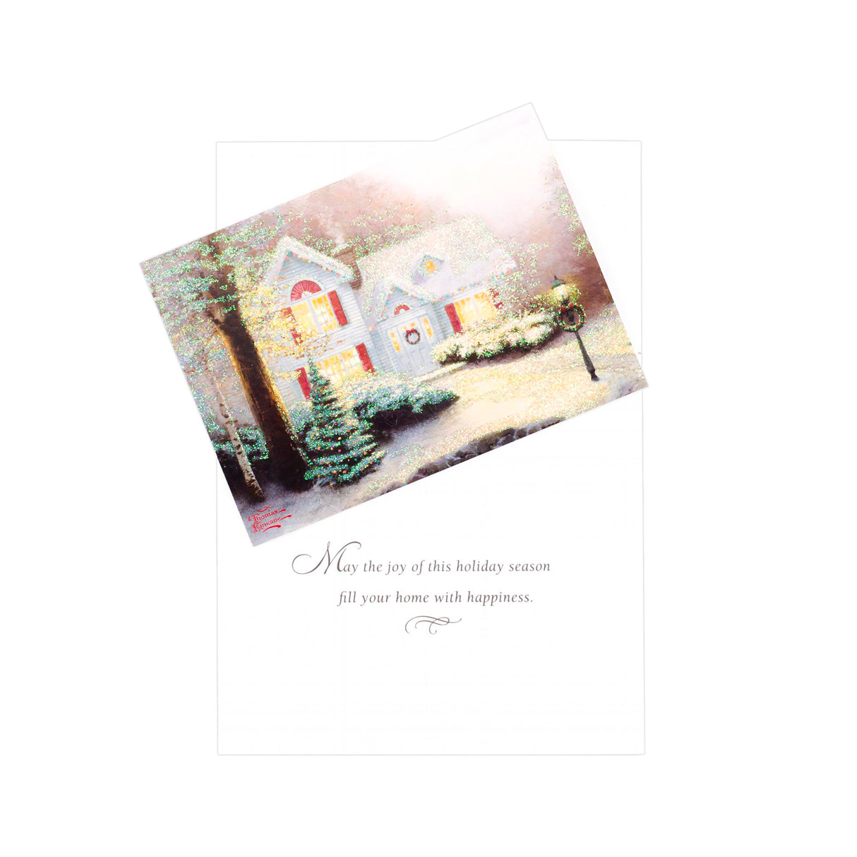 Thomas Kinkade Boxed Christmas Cards Assortment, Snowy Houses (40 Cards with Envelopes and Foil Seals)