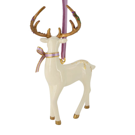 Signature White Deer Christmas Ornament