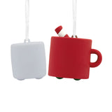 Better Together Hot Cocoa and Marshmallow Magnetic Christmas Ornaments for Tree, Set of 2