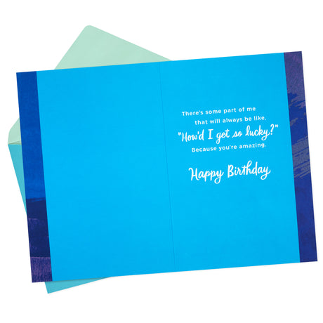 Hallmark Birthday Card for Husband, Wife, Boyfriend, Girlfriend (So Lucky)