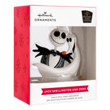 Hallmark Disney Tim Burton's The Nightmare Before Christmas Jack Skellington and Zero Christmas Ornament