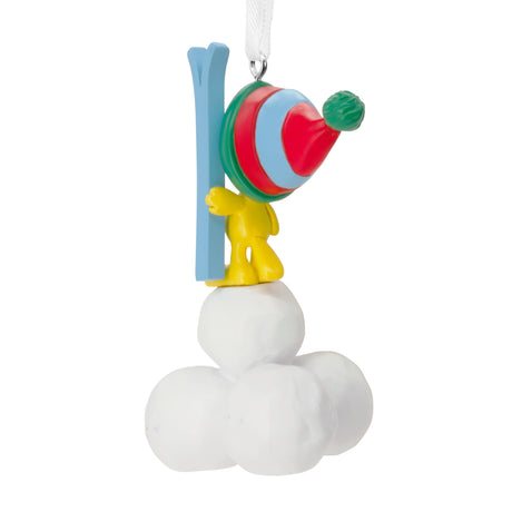 Peanuts Woodstock on Snowballs Christmas Ornament