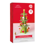 Dr. Seuss's How the Grinch Stole Christmas! 11" Miniature Countdown Calendar Paper Tree With 1.5" Mini Ornaments, Set of 13, Shatterproof