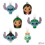 Disney Lilo & Stitch Mini Christmas Ornaments, Shatterproof, Set of 6