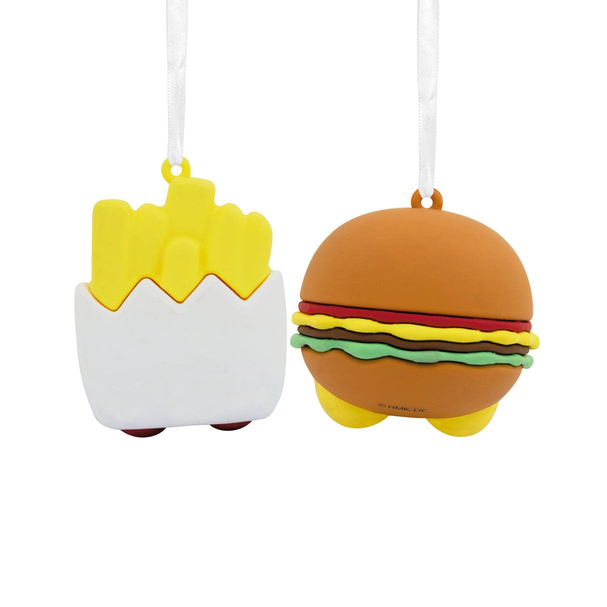 Better Together Burger and Fries Magnetic Christmas Ornaments for Tree, Set of 2