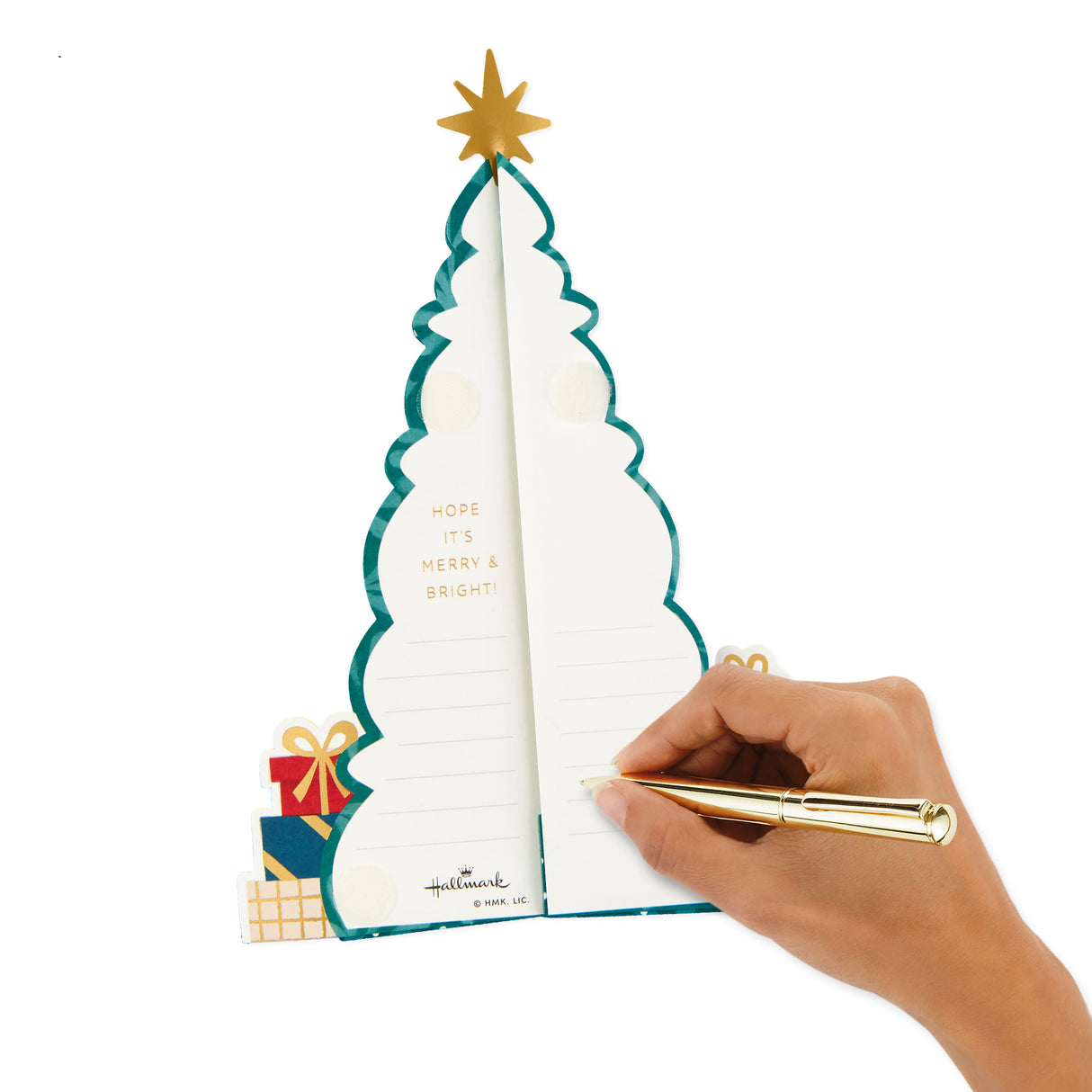 Hallmark Paper Wonder Displayable Pop Up Honeycomb Christmas Card (Christmas Tree)