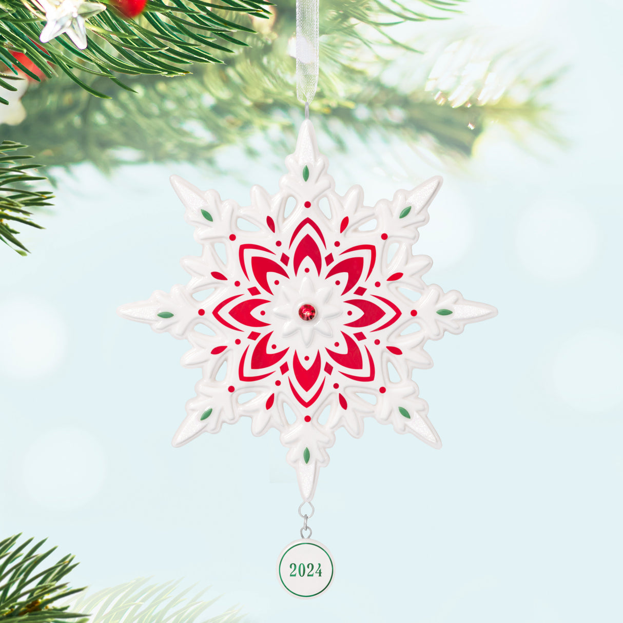 Keepsake Christmas Ornament 2024, Snowflake 2024, Porcelain, Snowflake Gifts