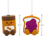 Better Together Peanut Butter & Jelly Magnetic Christmas Ornaments for Tree, Set of 2