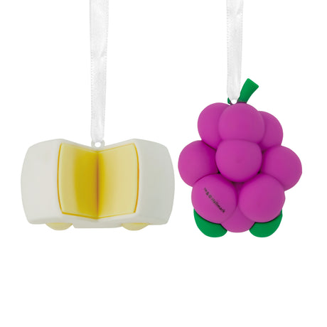 Hallmark Christmas Ornaments (Better Together Cheese and Grapes Magnetic), Set of 2