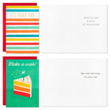 Birthday Cards Assortment, 16 Cards with Envelopes (Make a Wish)