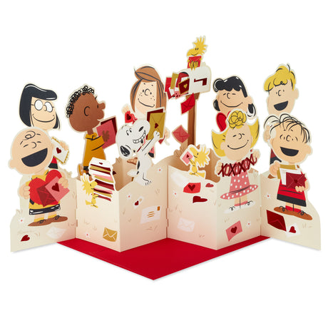 Peanuts Big Valentine's Day Pop Up Card (Snoopy at Mailbox) for Kids, Teachers, Coworkers