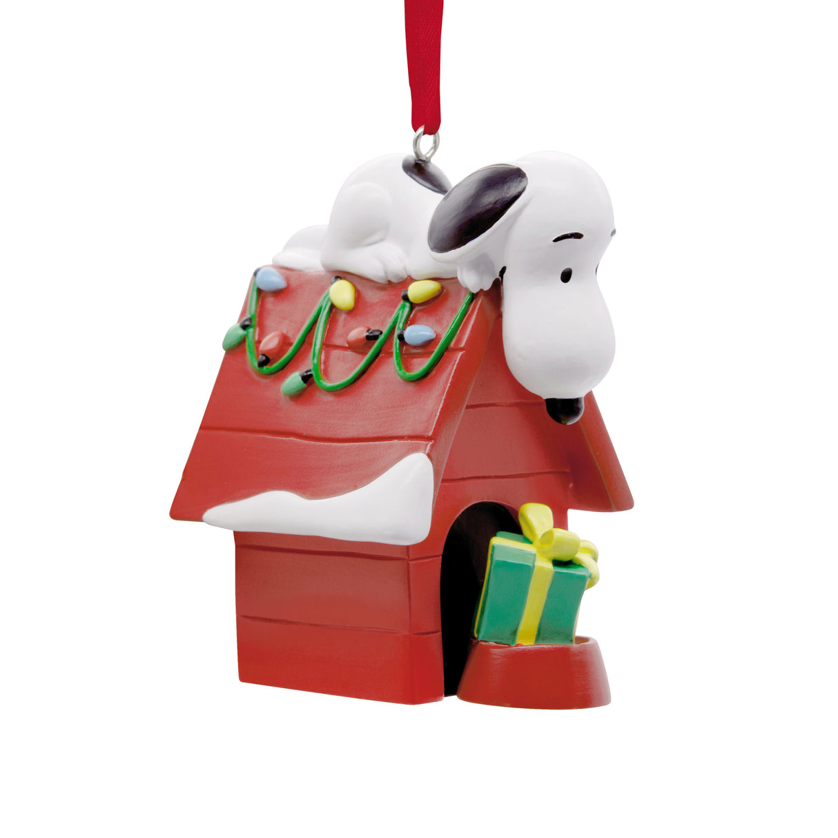 Peanuts Snoopy on Holiday Doghouse Christmas Ornament