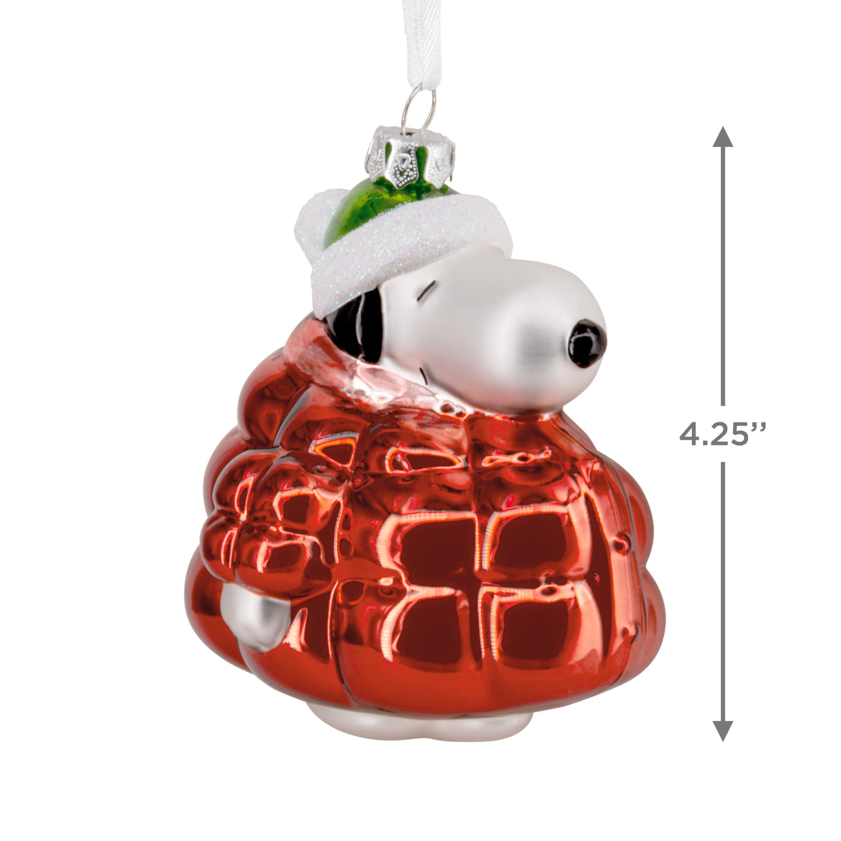 Hallmark Christmas Ornament (Peanuts Snoopy in Puffer Coat, Glass)