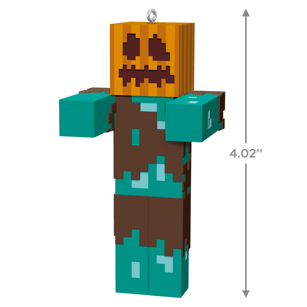 Keepsake Halloween Ornament 2024, Minecraft Drowned With Carved Pumpkin, Gifts for Gamers