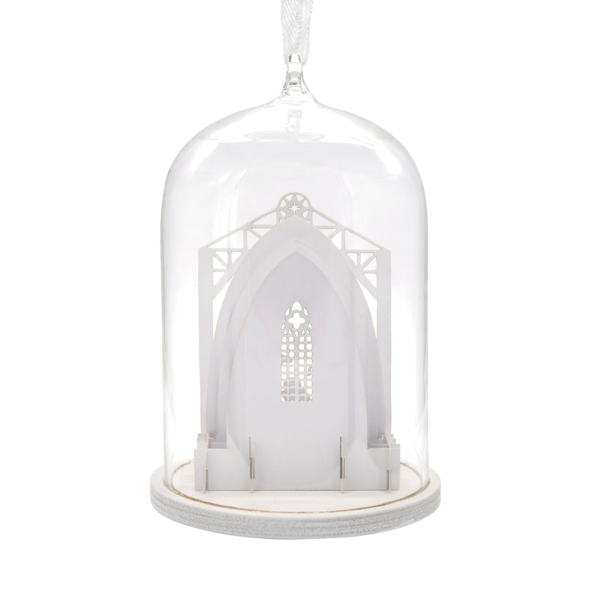 Nativity in Glass Cloche Christmas Ornament