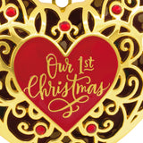 Our First Christmas Heart Locket 2024 Christmas Ornament, Metal