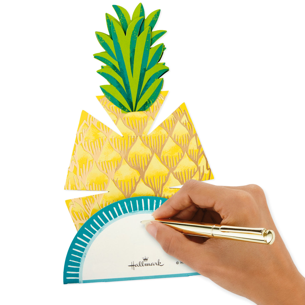 Hallmark Paper Wonder Pop Up Birthday Card, Thank You Card, Encouragement Card, All Occasion Card (Pineapple)