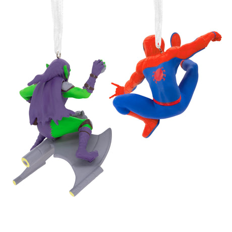 Marvel Spider-Man and Green Goblin Christmas Ornaments, Set of 2