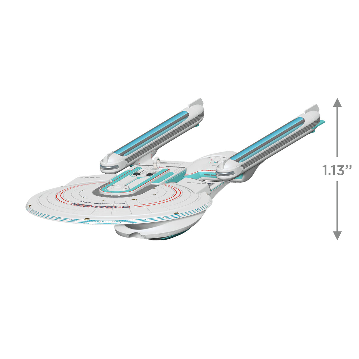 Keepsake Christmas Ornament 2024, Star Trek Generations U.S.S. Enterprise NCC-1701-B With Light, Gifts for Trekkies