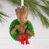 Marvel Guardians of the Galaxy Groot in Holiday Wreath Christmas Ornament