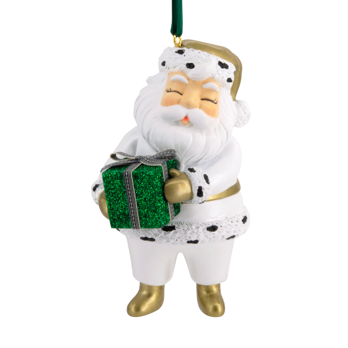 Signature Santa in White Suit Christmas Ornament