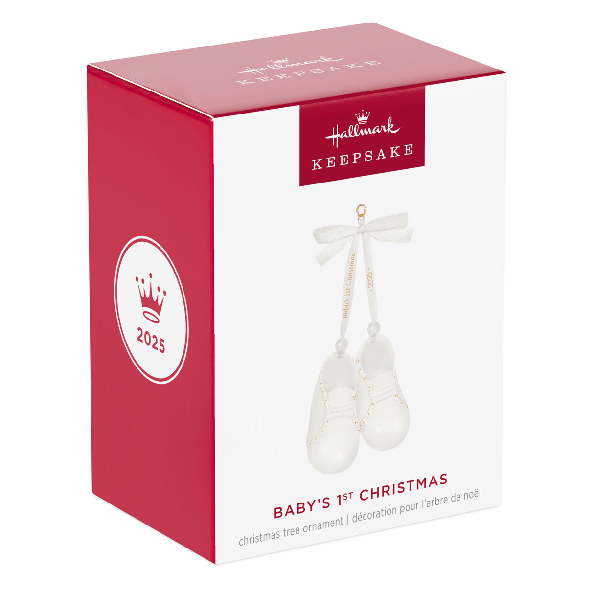 Hallmark Keepsake Christmas Ornament (Baby's 1st Christmas Baby Booties 2025, Porcelain)