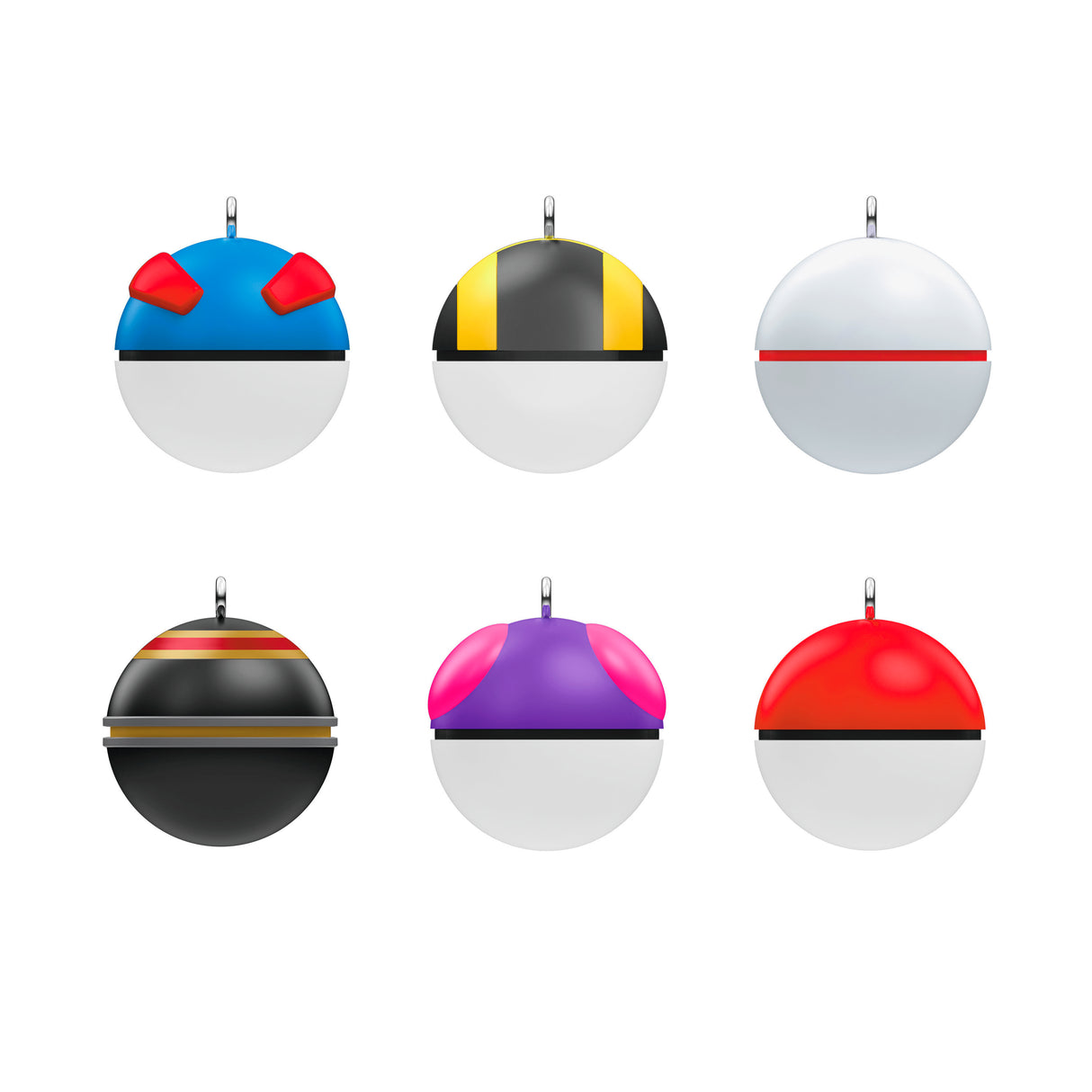 Keepsake Mini Christmas Ornaments 2024, Pokémon Poké Balls, Set of 6, Gifts for Pokémon Fans