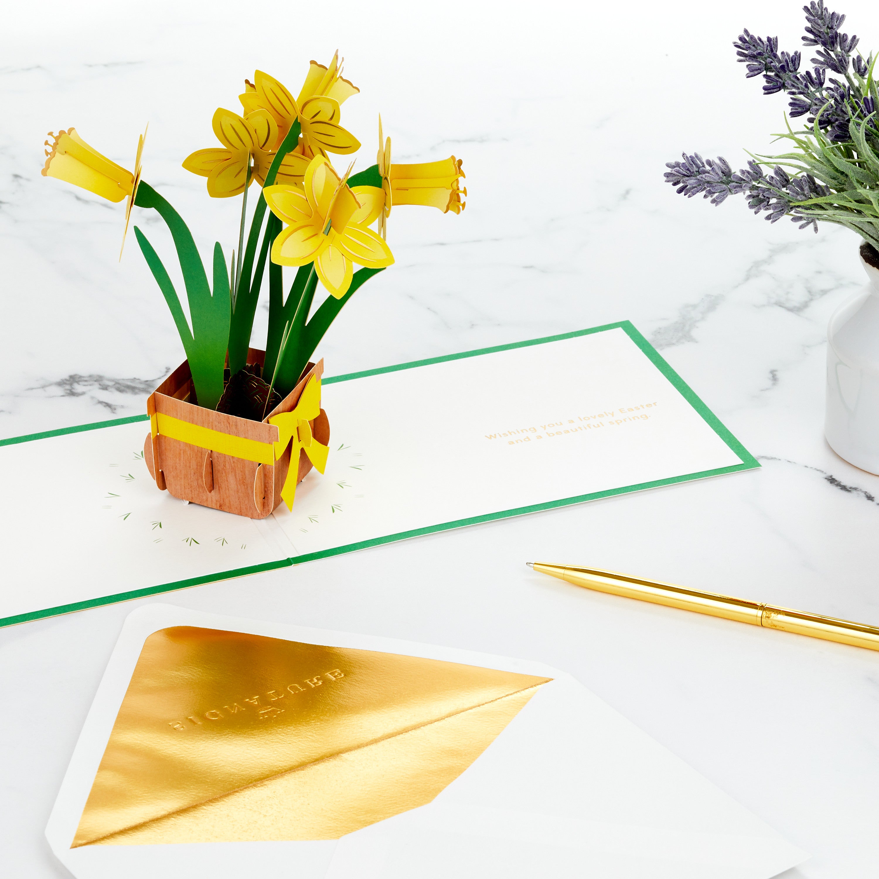 Hallmark Signature Paper Wonder Pop Up Easter Card (Daffodils)