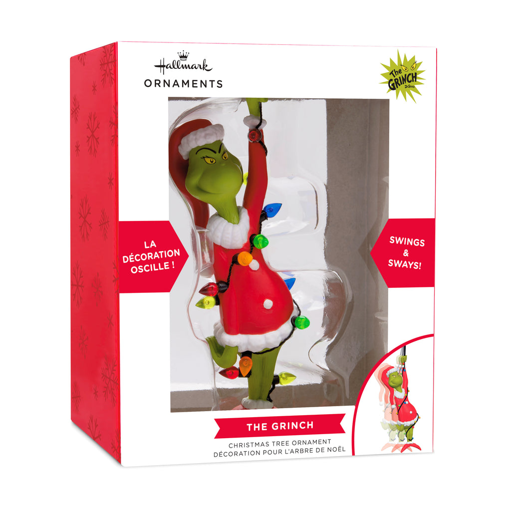 Hallmark Dr. Seuss's How the Grinch Stole Christmas! Swinging Grinch Christmas Ornament