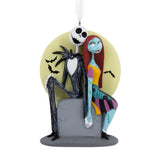 Hallmark Christmas Ornament (Disney Tim Burton's The Nightmare Before Christmas Jack and Sally on Tombstone)