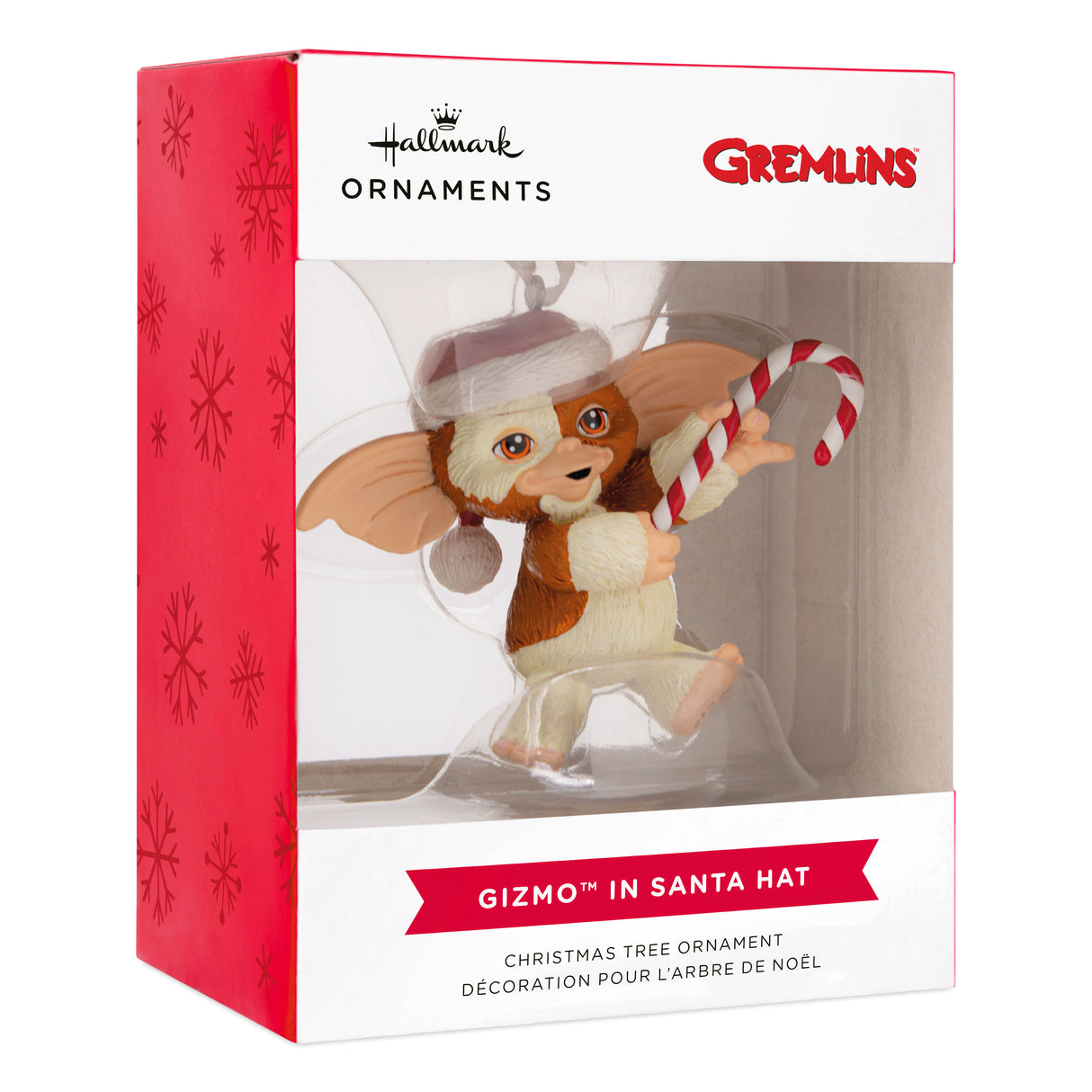 Gremlins Gizmo in Santa Hat Christmas Ornament