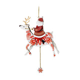 Keepsake Christmas Ornament 2024, Pull-String Reindeer With Santa, Wood, Santa Collectors Gifts