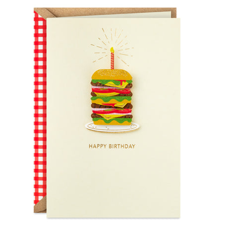 Hallmark Signature Birthday Card (Triple Cheeseburger)