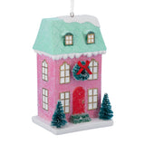 Signature Pink Row House Christmas Ornament