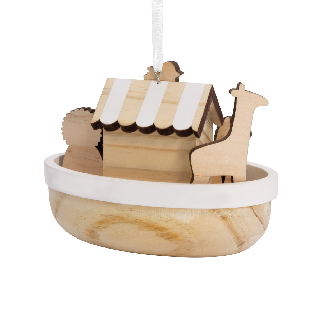 Signature Noah's Ark Wood Christmas Ornament