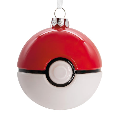 Pokémon Poké Ball Christmas Ornament, Blown Glass